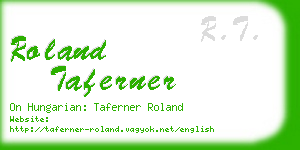 roland taferner business card